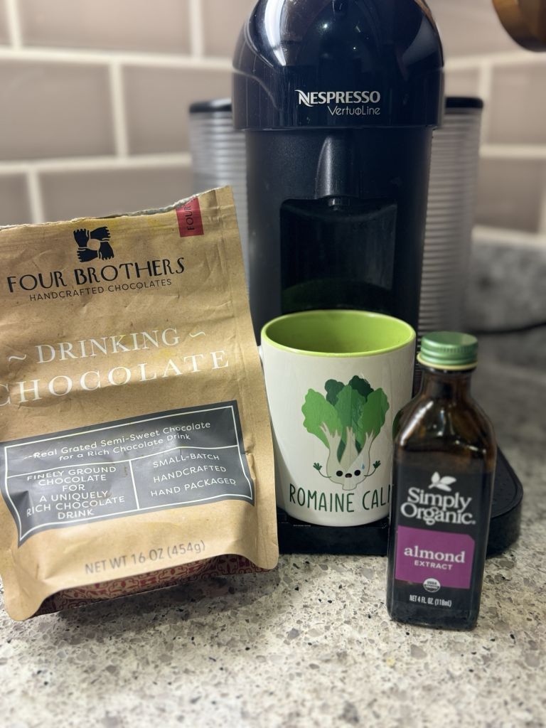 Ingredients for a Cherry Mocha drink