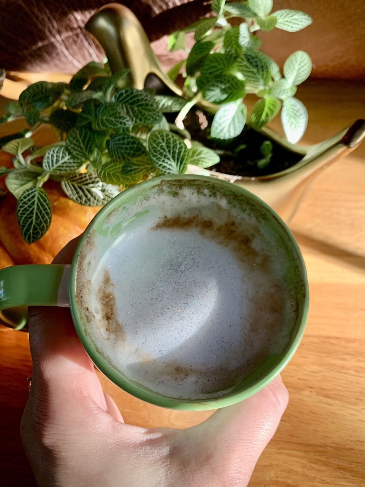 Cherry Mocha Coffee with Glitter