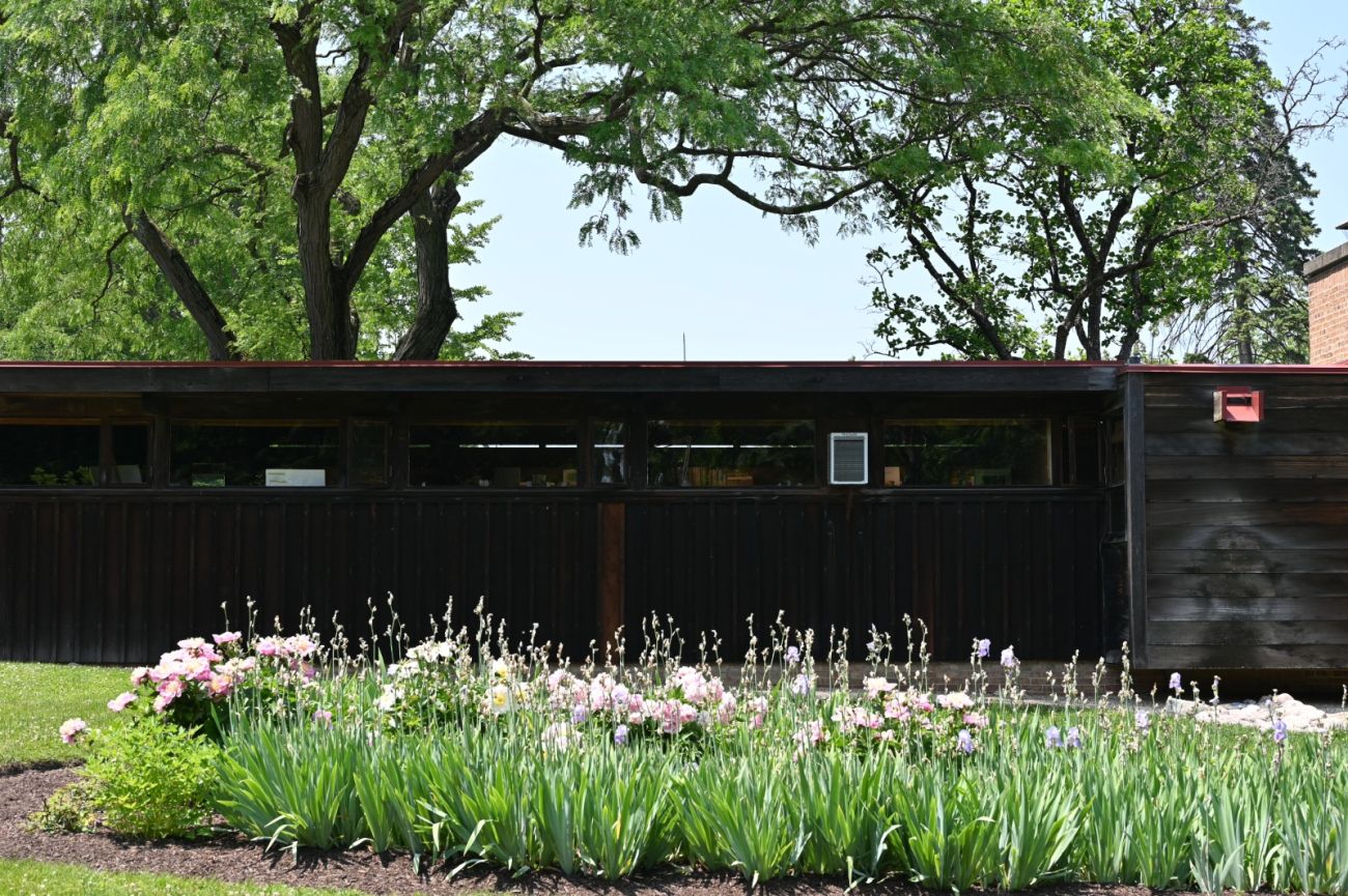 Rear of Schweikher house from the Iris Garden