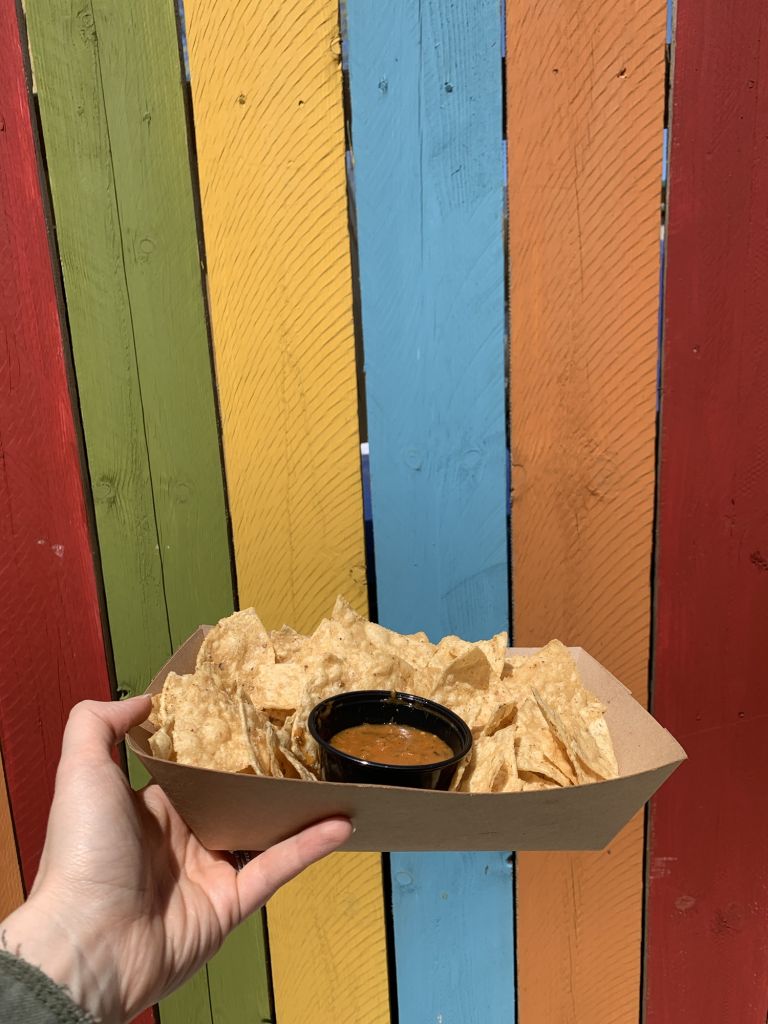 Chips and Salsa to go from Cantina Tacos.